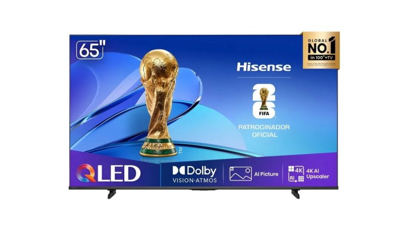Smart TV Hisense HI-QLED 4K 65" com Dolby Vision, Dolby Gaming, Alexa e Google