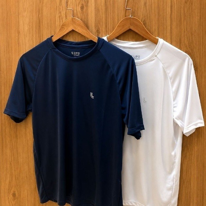 Kit 2 Camisetas Dry Masculina Fit Lupo Básica Academia