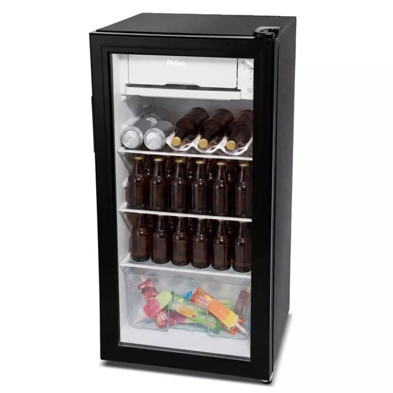 Frigobar Philco 85L Preto com 7 Níveis de Temperatura - PFG105PG