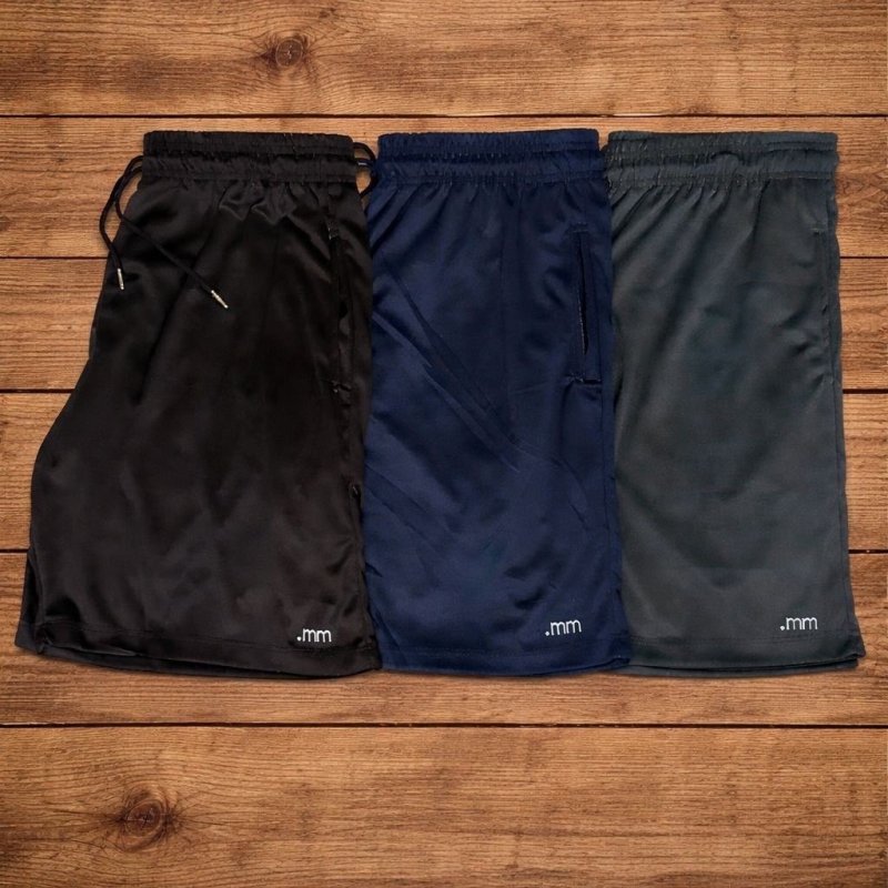 Kit 3 Short Futebol Bermuda Masculina Academia Treino Esporte