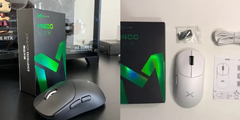 Mouse Gamer sem fio Delux M400, 1000Hz, PAW3311