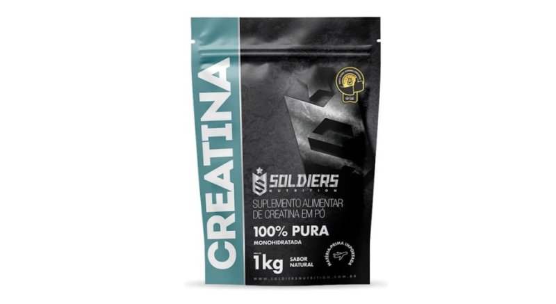 Creatina 1kg Suplemento Monohidratada Em Pó 100% Pura - Soldiers Nutrition Sem Sabor