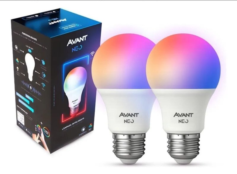 Kit 2 Lampadas Led Pera Smart Inteligente Wi Fi 2.4ghz Alexa Google 10w