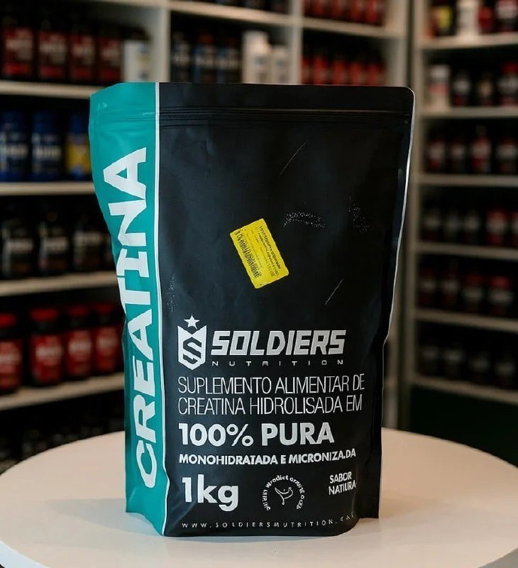 Creatina 1kg Suplemento Monohidratada Em Pó 100% Pura - Soldiers Nutrition Sem Sabor