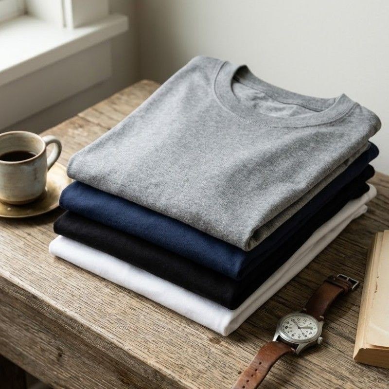 Kit 4 Camisas Camiseta Básica Lisa 100% Algodão Premium