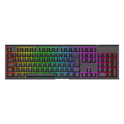 Teclado Mecânico Gamer Redragon Argo RGB Preto Switch Marrom K670-RGB