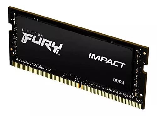 Memória Ram Para Notebook Ddr4 8gb 3200mhz Cl20 Kingston Fury Impact Kf432s20ib/8 Gamer Sodimm Preto
