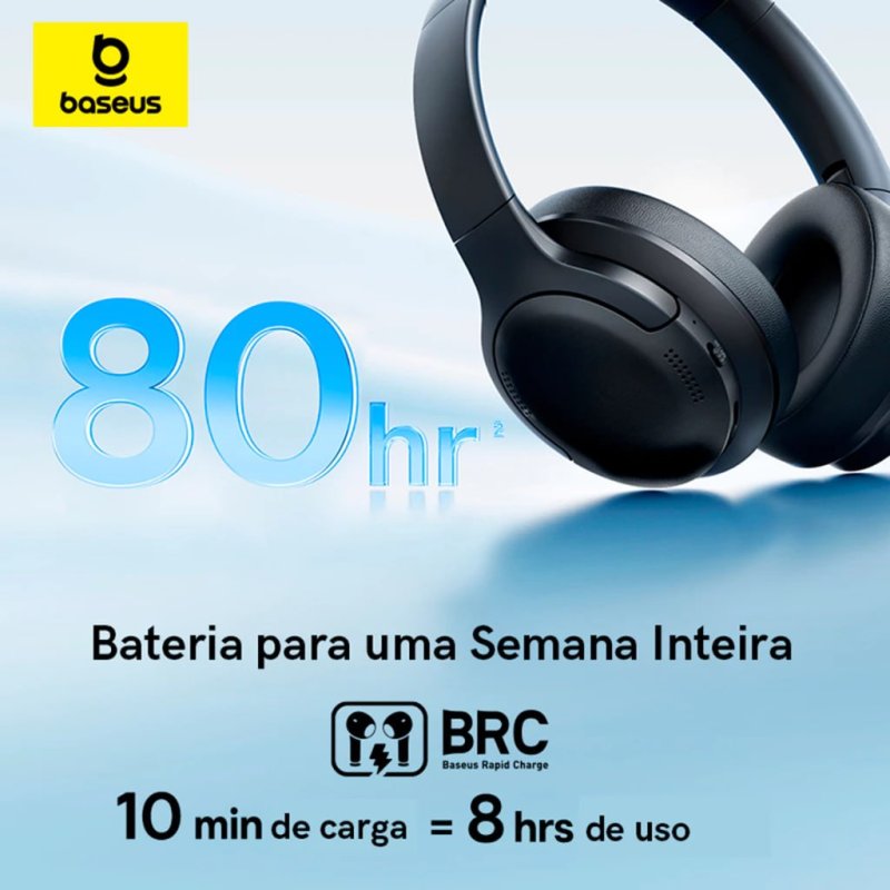 Headphone Baseus Bass BH1 Lite Sem Fio Bluetooth 6.0
