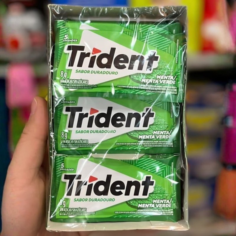 Chiclete Trident Menta Sem Açúcar - Caixa com 21 unid.