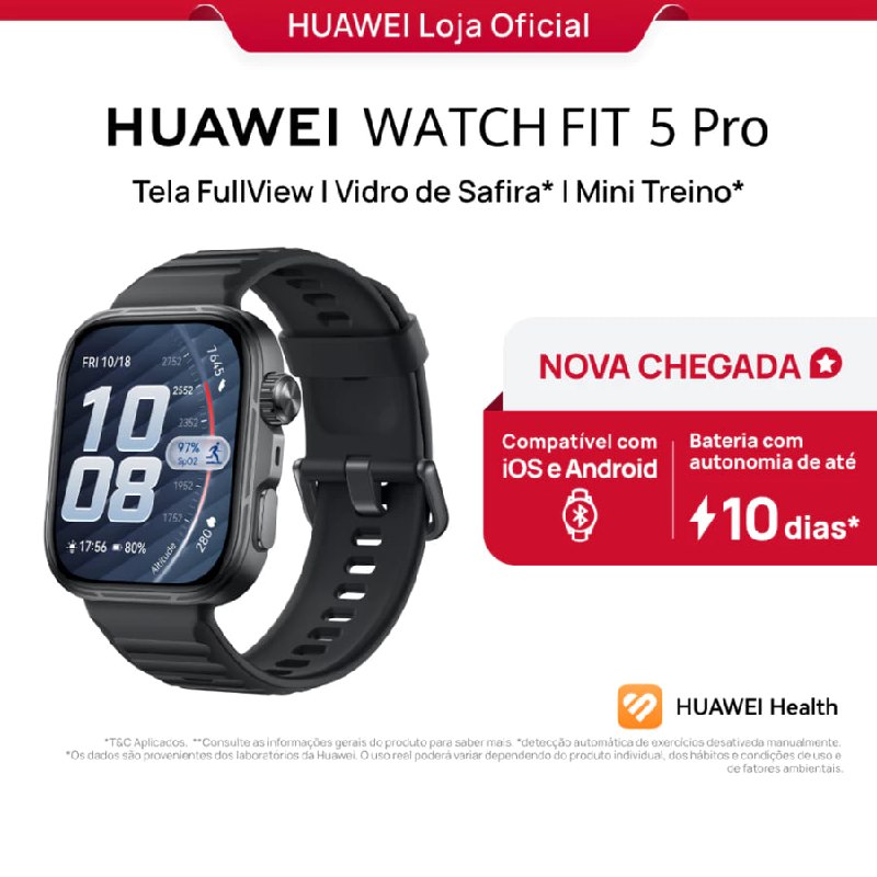 HUAWEI WATCH FIT 5 Pro Smartwatch Relógio