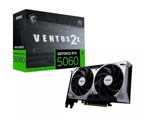 Placa de vídeo NVIDIA GeForce MSI RTX5060 8GB VENTUS 2X OC