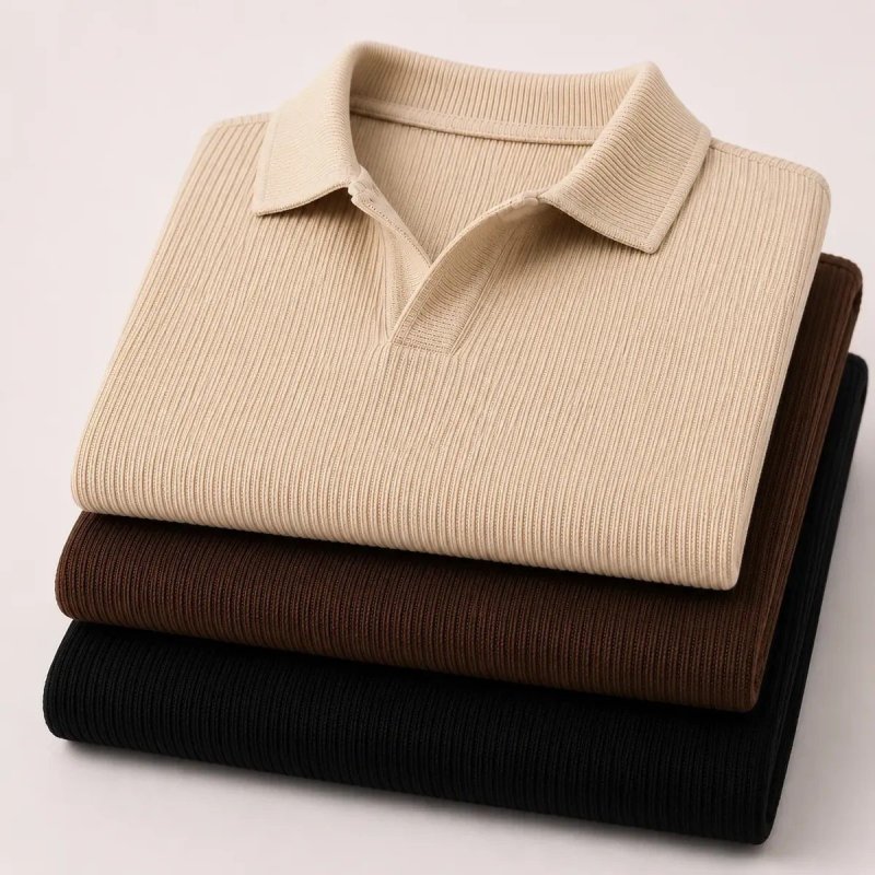 Kit Camisa Polo Masculina Canelada Gola Italiana Sem Botao Kit 3