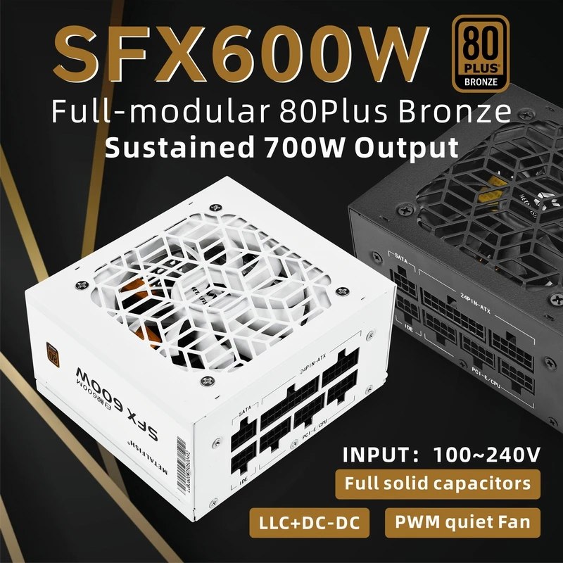 Fonte SFX Metalfish 600w modular 80 plus Bronze