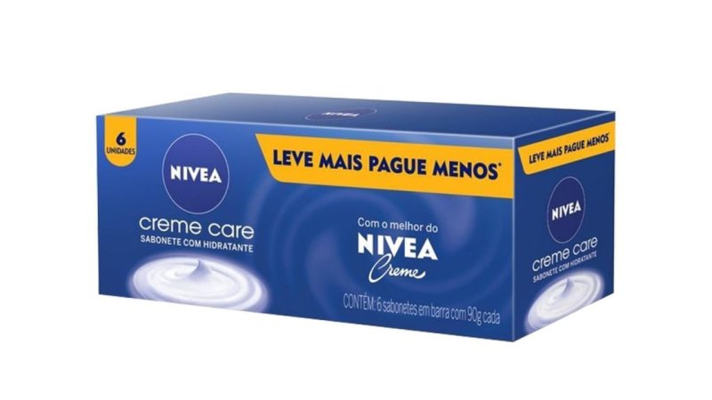 Pack 6 unidades de Sabonete Nivea Creme Care 90g