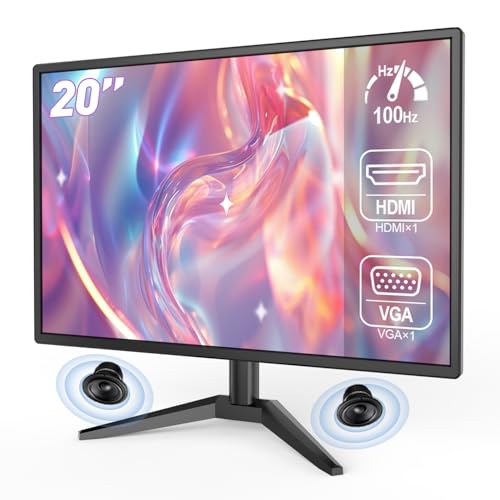 Monitor 20 Polegadas HD+ com Alto-falantes Integrados e Taxa de Atualização de 100Hz