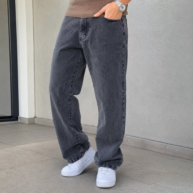 Calça Balão Jeans Masculina Baggy Larga Streetwear Estonada