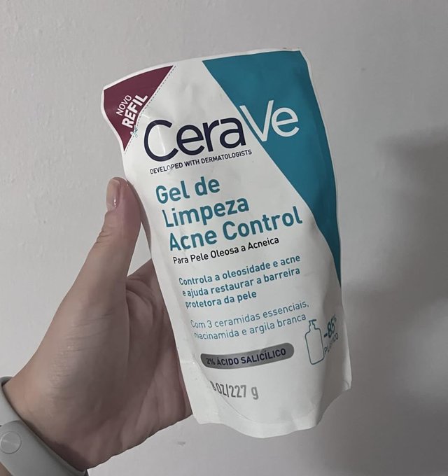 CeraVe Refil Gel de Limpeza Acne Control para Pele Oleosa
