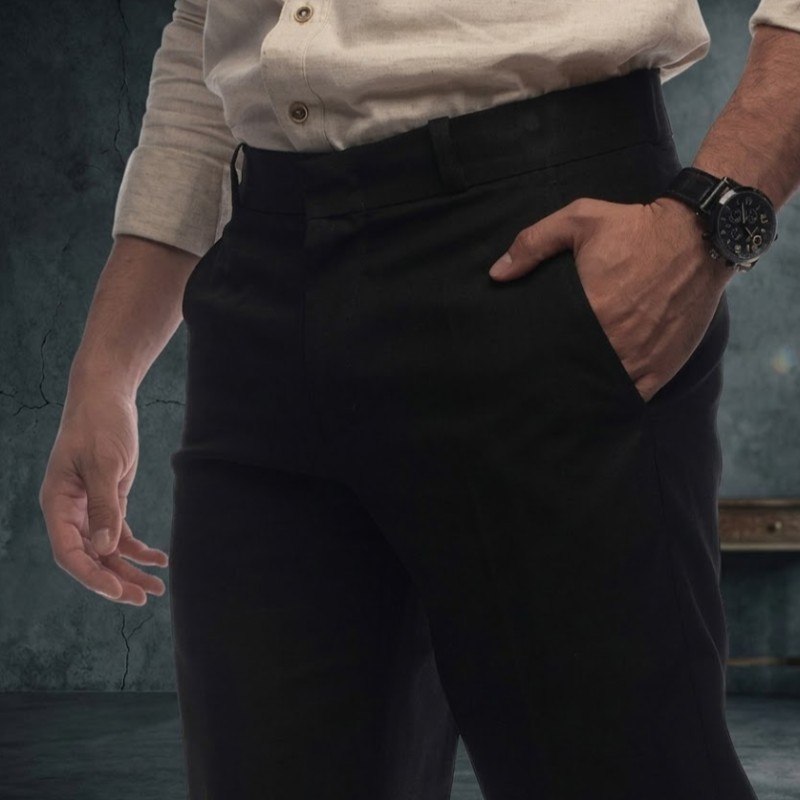 Calça Social Masculina Oxford Tradicional Tecido