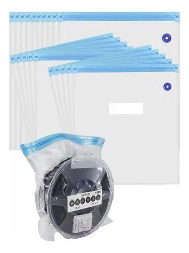 Kit 10 Sacos a Vácuo para Filamento 3D PLA ABS PETG TPU Reutilizáveis