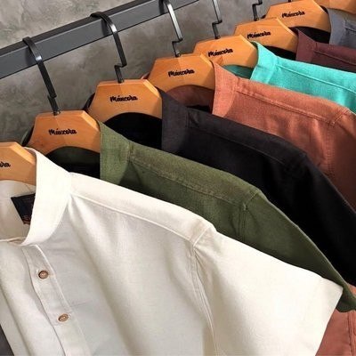 Camisa Manga Curta Gola Padre Masculina Social Trabalho