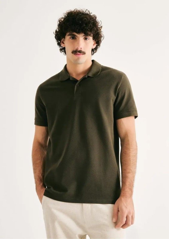 Polo Masculina Básica Em Piquê Com Modelagem Regular Hering