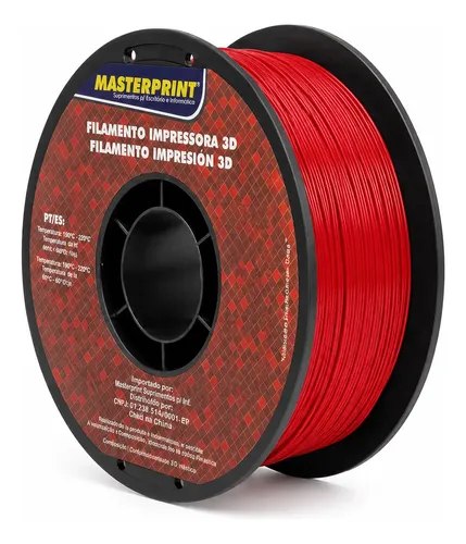 Filamento Masterprint PETG Vermelho