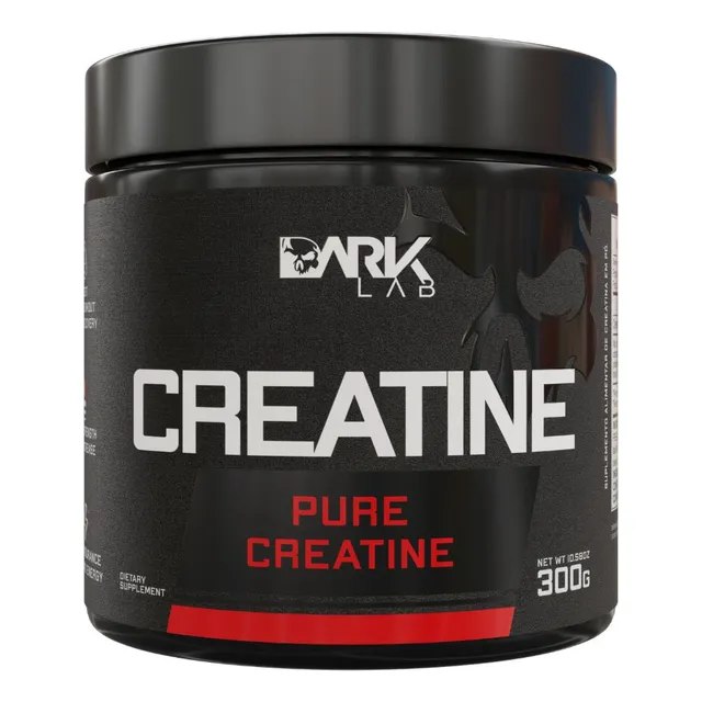 Creatina Monohidratada Em Pote 300g 100% Pura Dark Lab Sem Sabor
