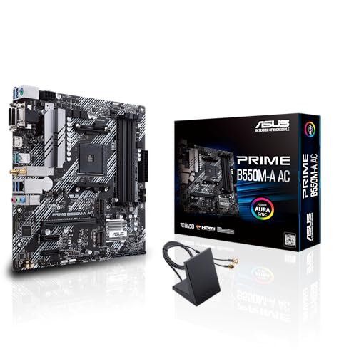 ASUS Prime B550M-A AC AMD AM4 Placa Mãe Micro ATX