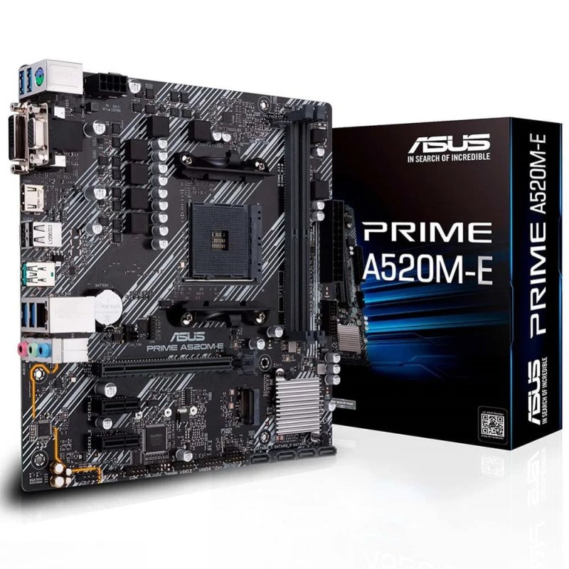 Placa-Mãe ASUS Prime - A520M-E, AMD AM4, mATX, DDR4