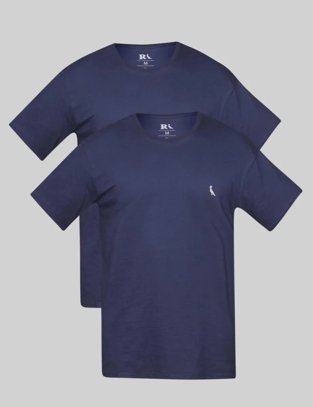 Kit Camiseta Regular Essence Reserva Marinho/marinho Liso Lisa