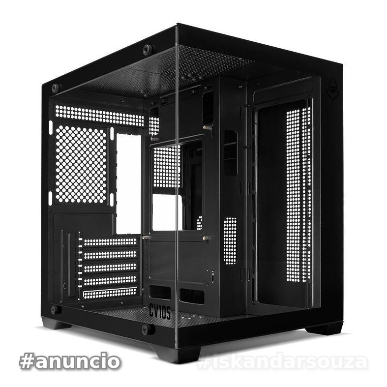 Gabinete Gamer Mancer CV105, Mini-Tower, Lateral de Vidro, Preto