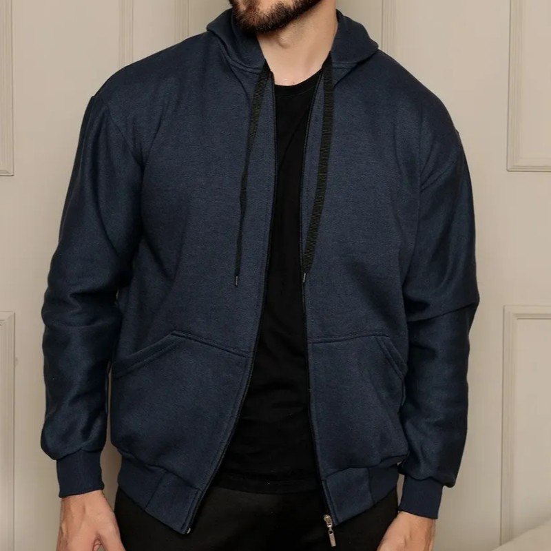 Casaco Moletom Blusa De Frio Masculino Ziper Aberto