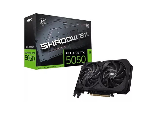 Placa de Vídeo NVIDIA GeForce MSI RTX5050 8GB Shadow GDRR6 128 Bits