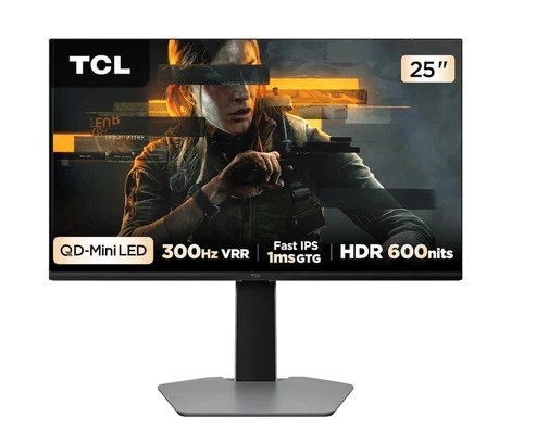 Monitor Gamer TCL 25G64 de 25" Full HD, QD-Mini LED, 300Hz, 1ms