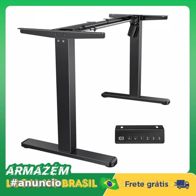 Estrutura de mesa com ajuste elétrico de altura, estrutura de mesa sentar-ficar em pé