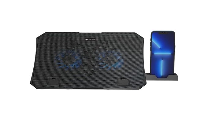 Base para Notebook C3Tech NBC-40BK 15,6" com Suporte para Celular