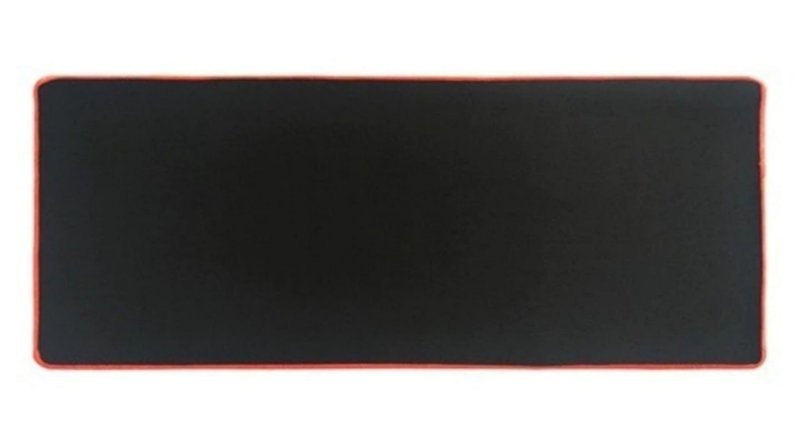3x MousePad Gamer Speed 70x30 Borda Vermelha Costurada