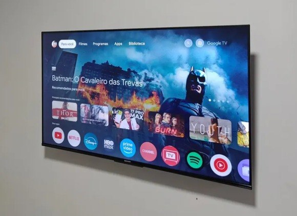 Smart TV SEMP 43" 4K UHD com Google TV e Google Assistente