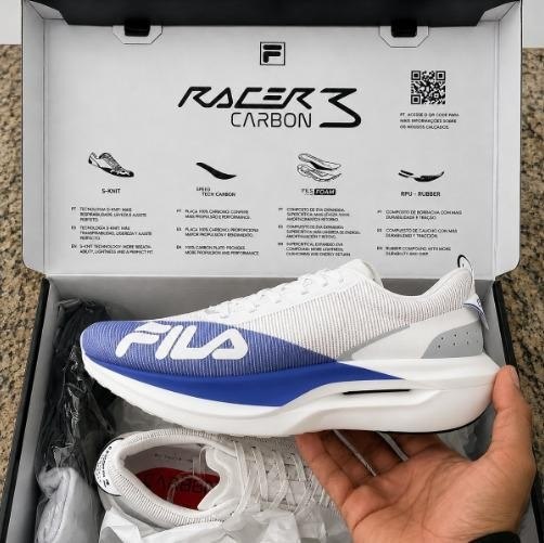 Tênis Fila Racer Carbon 3 Corrida Placa Carbono + Kit Meia (39 e 41)