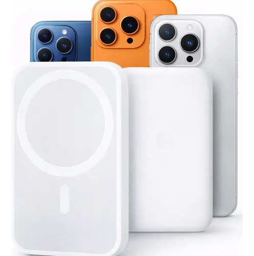 Power Bank 10000mah Magnético Para iPhone Magsafe Branco