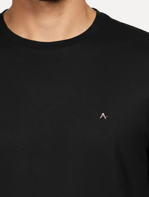 Camiseta Aramis Masculina Crewneck Basic Lisa Preta