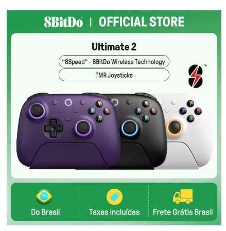 Controlador de jogos sem fio 8BitDo Ultimate 2