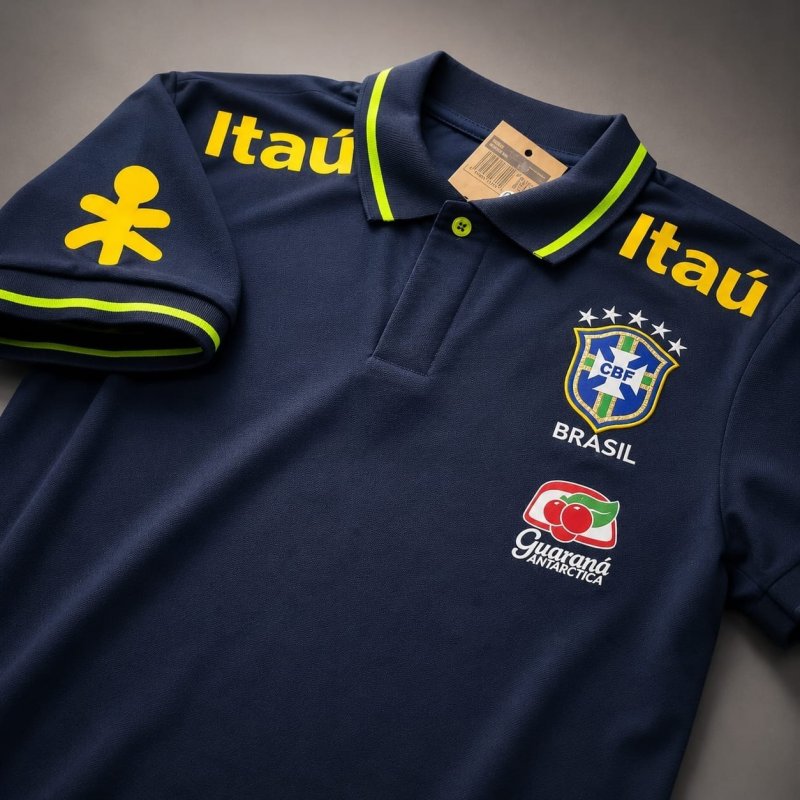 Camisa Brasil Masculina Versão Retrô Comemorativa