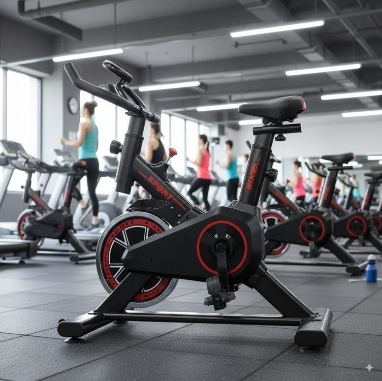 Bicicleta Ergométrica Bike Spinning Bike Treino em Casa Academia Exercícios Cardio e Emagrecimento Design Confortável e Ajustável Vertical Silenciosa Ideal para Casa Linha GT FITNESS RHEAD