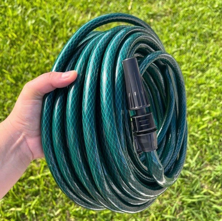 Mangueira Jardim 20m com Esguicho Trançada Reforçada Flexível 7/16 Anti Dobra para Irrigação e Lavagem
