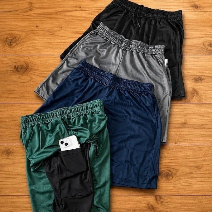 Kit 4 Shorts 2 Em 1 Duplo Dryfit Masculino Compressão Térmico