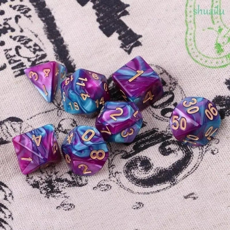 Dados de RPG com Bolsinha de Veludo D&D RPG