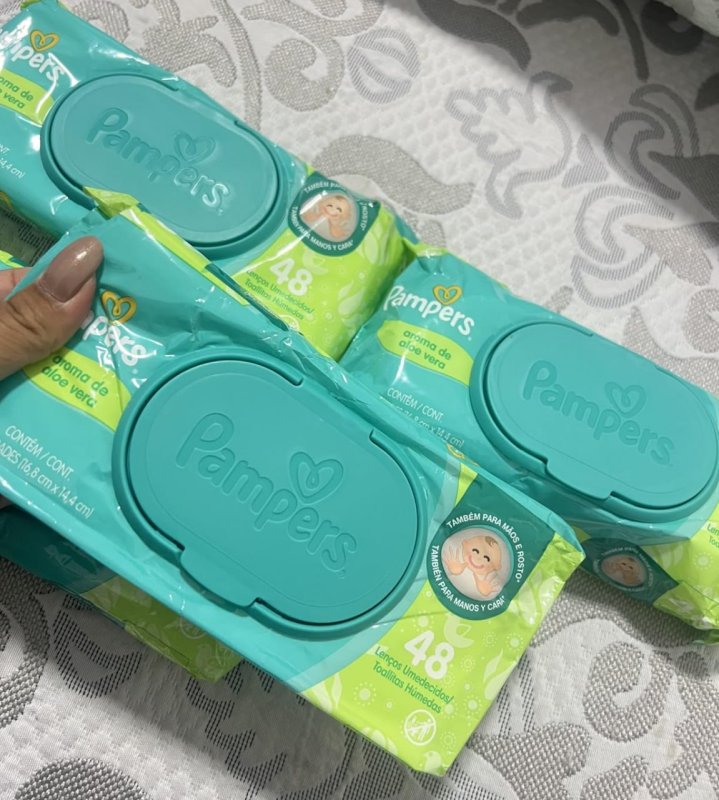 Lenços Umedecidos Pampers Aroma de Aloe Vera 192 Unidades