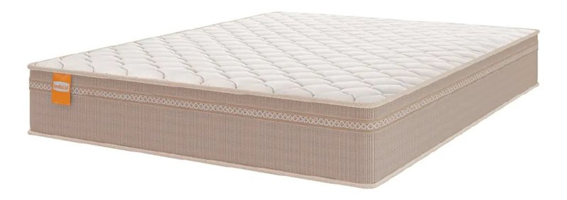 Colchão Casal Inducol Qatar Molas Ensacadas 138x188x22cm – Bege/Branco