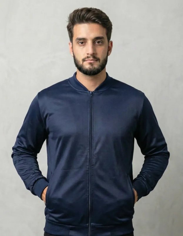 Jaqueta Masculina Bomber Chimpa Com Zíper E Bolsos